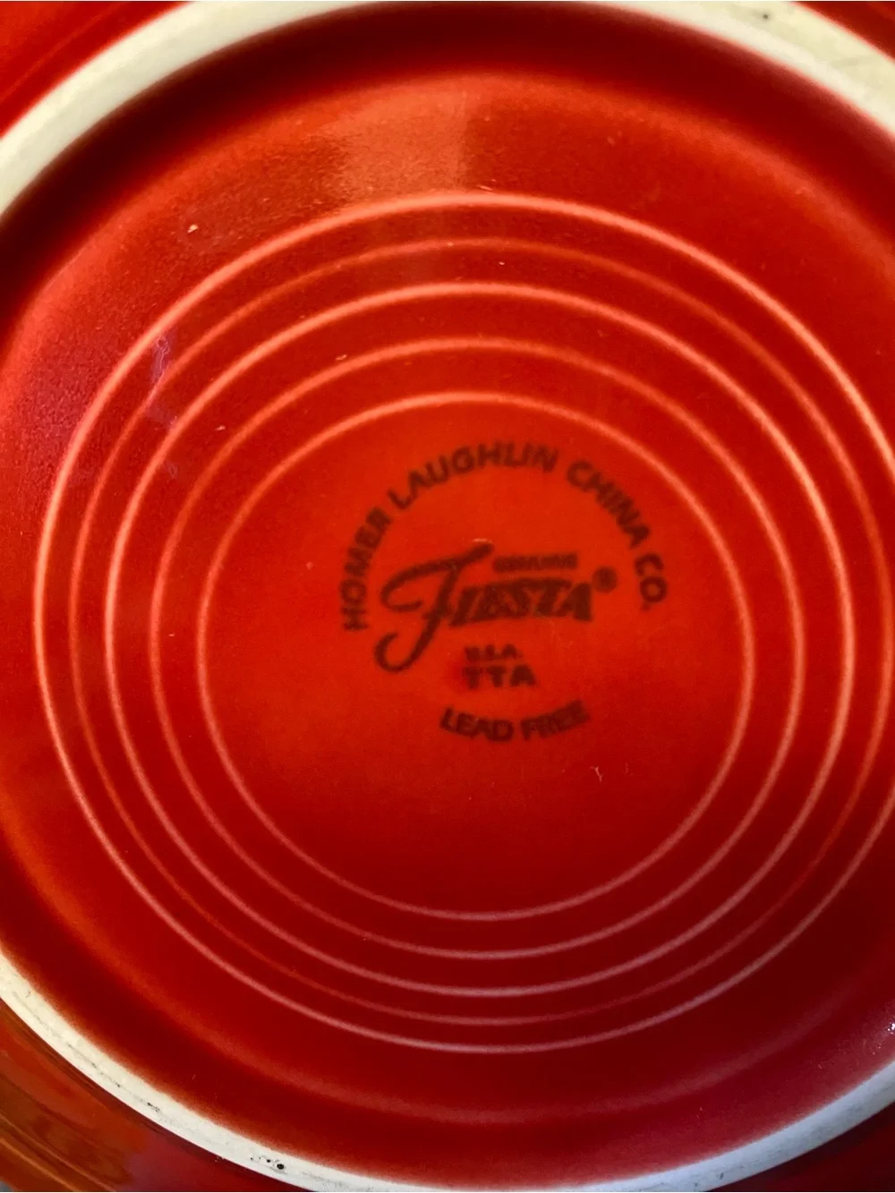 Homer Laughlin Fiesta Bright Red Ceramic 7” Salad plates set of 3